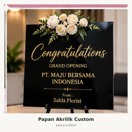 Papan Bunga Akrilik Jurang Mangu